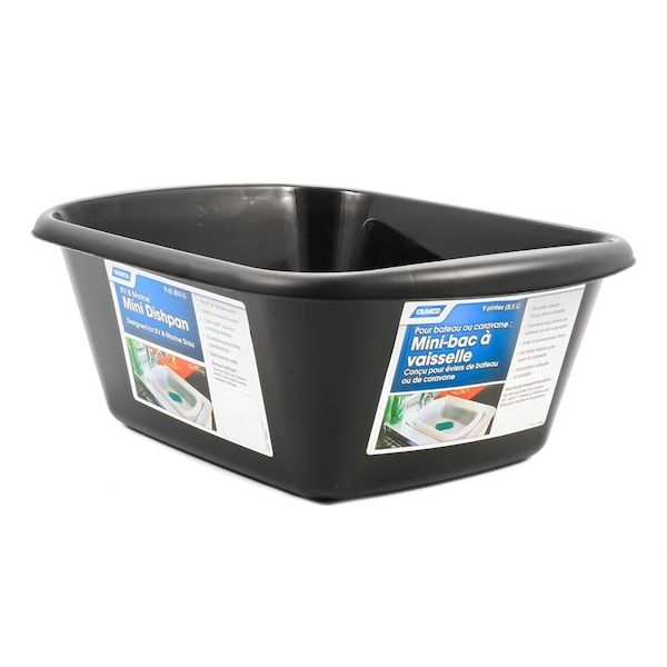 Camco MINI DISH PAN, BLACK, BILINGUAL 43515 Zoro